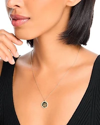 14K Yellow Gold White Topaz Zodiac Pendant Necklace, 16-18"