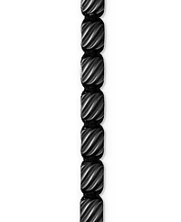 Men's Sculpted Cable Woven Tile Bracelet Black Titanium with Sterling Silver and Nylon, 8.5mm