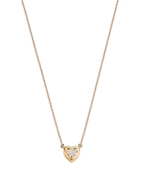 Moon & Meadow 14K Yellow Gold Lab Grown Diamond Heart Pendant Necklace, 16-20