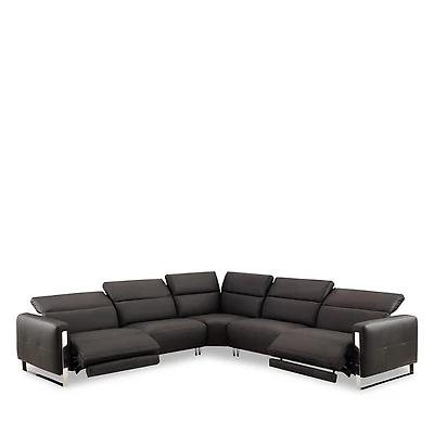 Chateau d'Ax Giada 5 Piece Leather Sectional