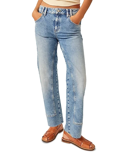 Free People We The Risk Taker High Rise Straight Jeans