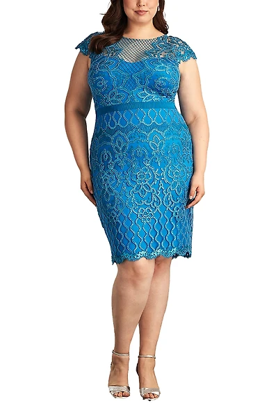 Tadashi Shoji Plus Miranda Sequin Embroidered Dress