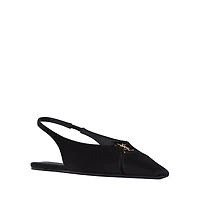 Saint Laurent Women's Babylone Slingback Flats