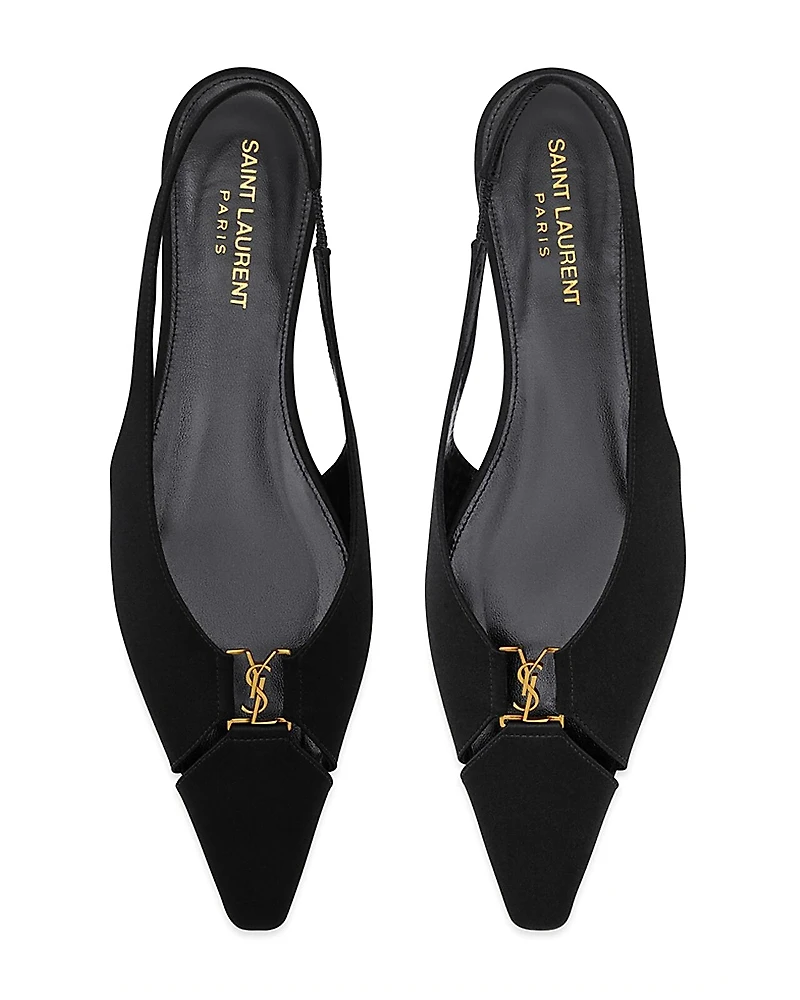 Saint Laurent Women's Babylone Slingback Flats