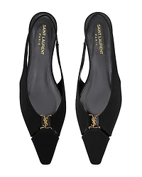 Saint Laurent Women's Babylone Slingback Flats