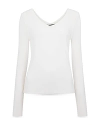 Essentials Ribbed V Neck Top