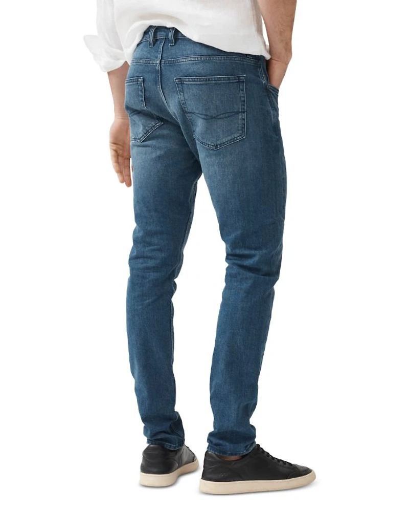 Oaro Slim Fit Italian Denim Jeans Bright Blue