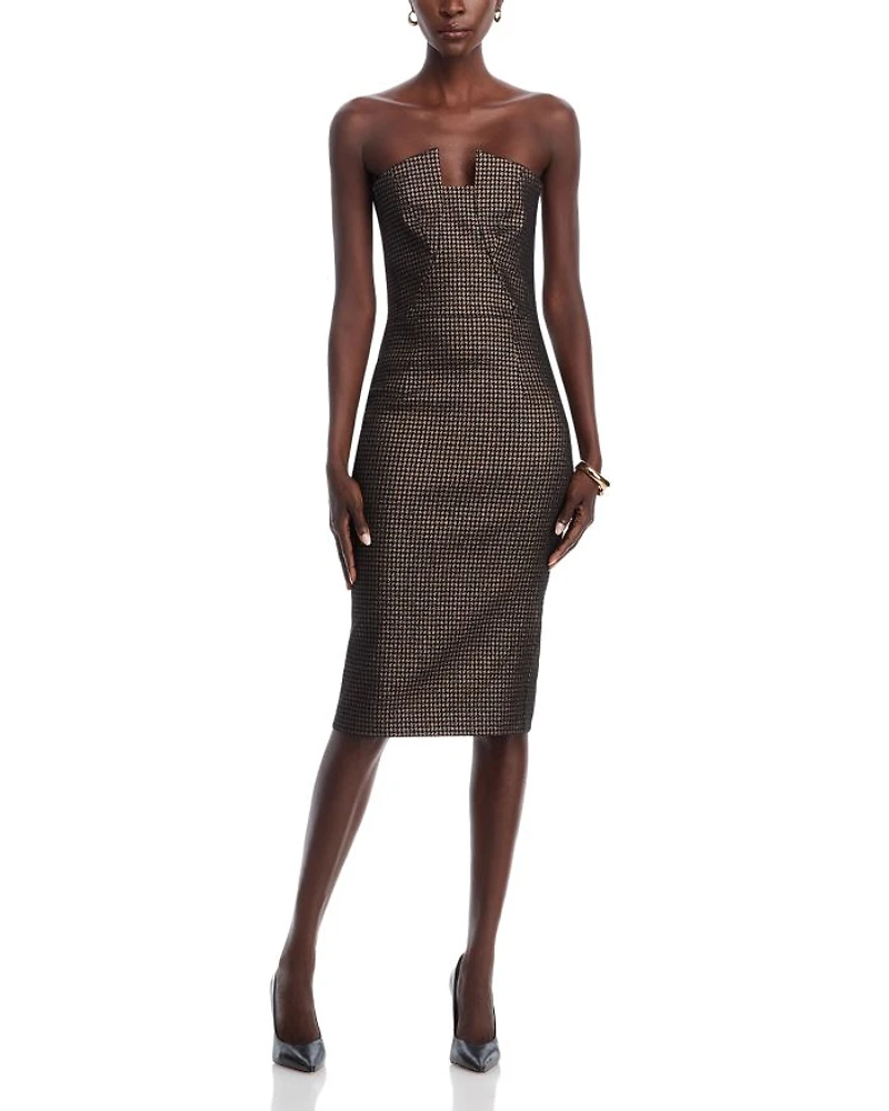 Lena Notch Neck Sheath Dress