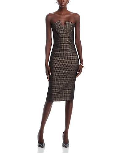 Lena Notch Neck Sheath Dress