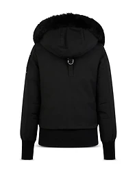 Debbie Shearling Trim Down Bomber Jacket