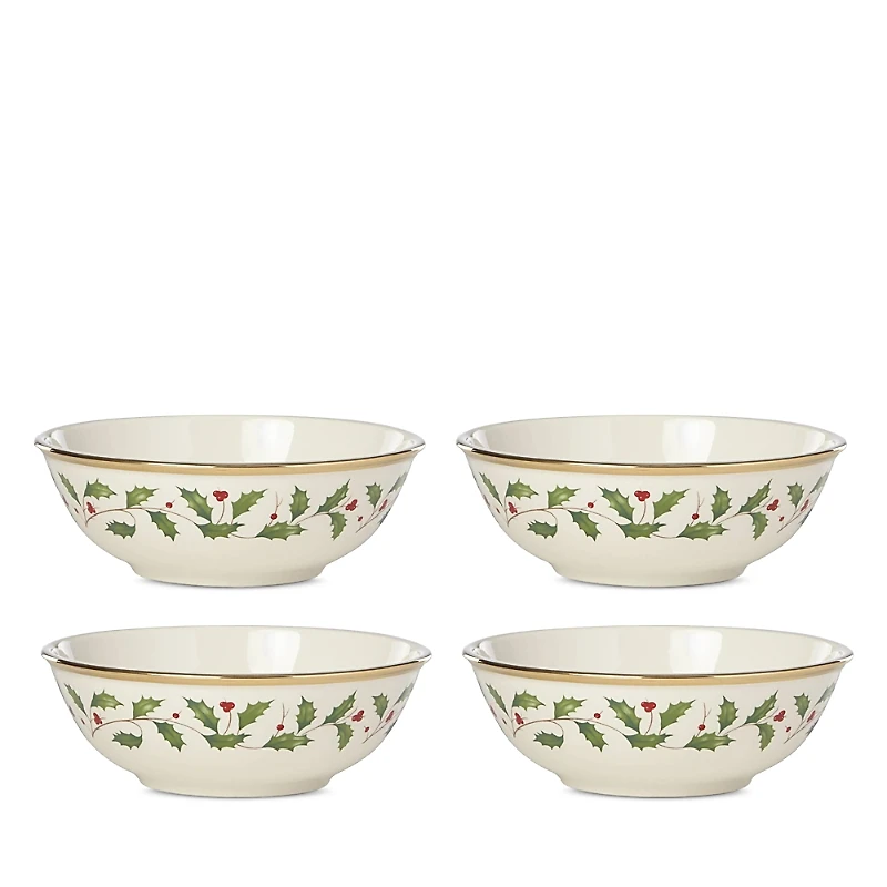 Lenox Holiday Dinnerware Place Setting Bowls, Set of 4