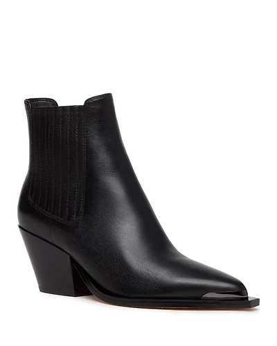 Women's Lyra Pointed Toe Stretch Block Heel Ankle Boots
