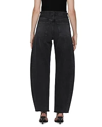 Luna High Rise Pieced Taper Jeans Possess