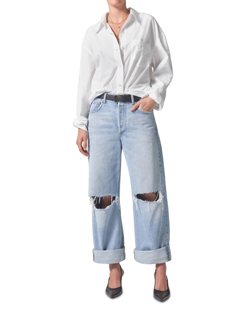 Ayla High Rise Baggy Cuffed Jeans