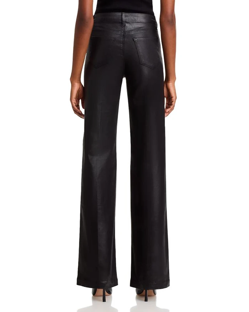 Clayton High Rise Wide Leg Jeans Noir Coated