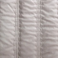 Velvet Linear Stitch 3 Piece Quilt Set