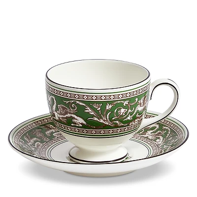 Wedgwood Florentine Verde Teacup and Saucer