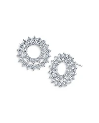 Cubic Zirconia Double Circle Earrings