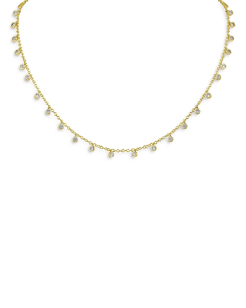 Kenneth Jay Lane Cubic Zirconia Charm Collar Necklace