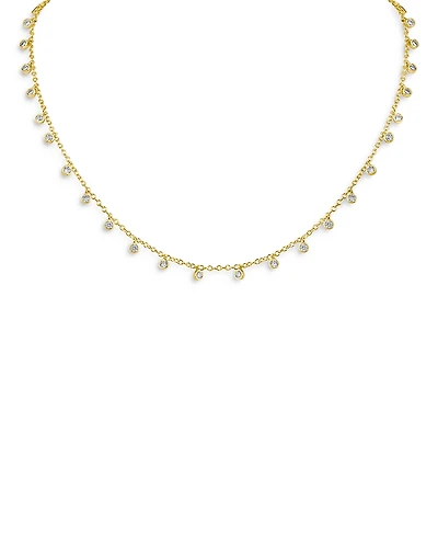 Kenneth Jay Lane Cubic Zirconia Charm Collar Necklace