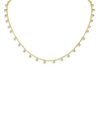 Kenneth Jay Lane Cubic Zirconia Charm Collar Necklace