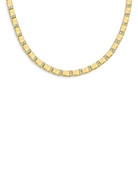 Pavé Bar Necklace in 14K Gold Plated, 16"