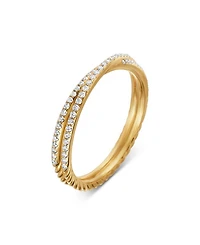 18K Yellow Gold DY Crossover® Micro Pavé Band Ring