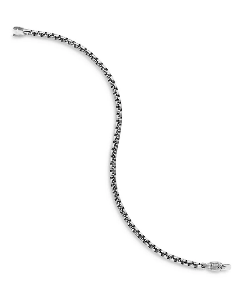 Men's Box Chain Bracelet Sterling Silver