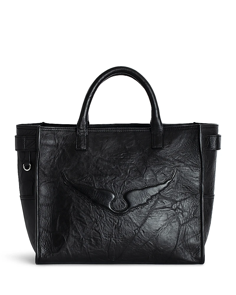Zadig & Voltaire Angel Wings Crinkle Leather Tote Bag