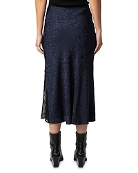 Jayla Jacquard Silk Skirt