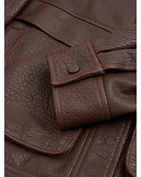 Cleo Shoulder Detail Leather Jacket