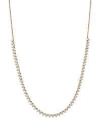 Lumeniri 14K Yellow Gold Lab Grown Diamond Trilogy Collar Necklace, 16