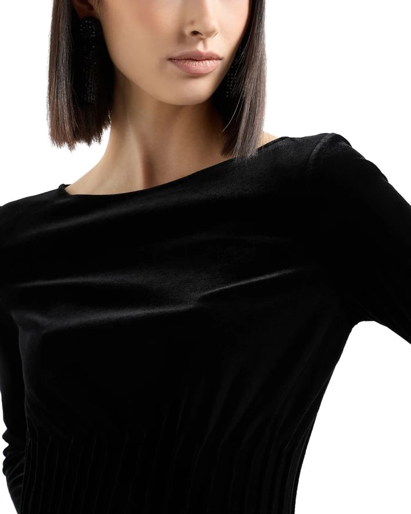 Stretch Chenille Velvet Dress