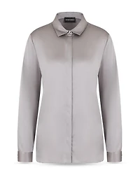 Button Up Shirt Stretch Silk