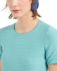 Stretch Jacquard Jersey Short Sleeve Top