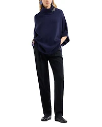 Wool & Cashmere Poncho Sweater
