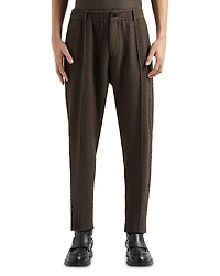 Emporio Armani 3D Effect Virgin Wool Stretch Jersey Trousers