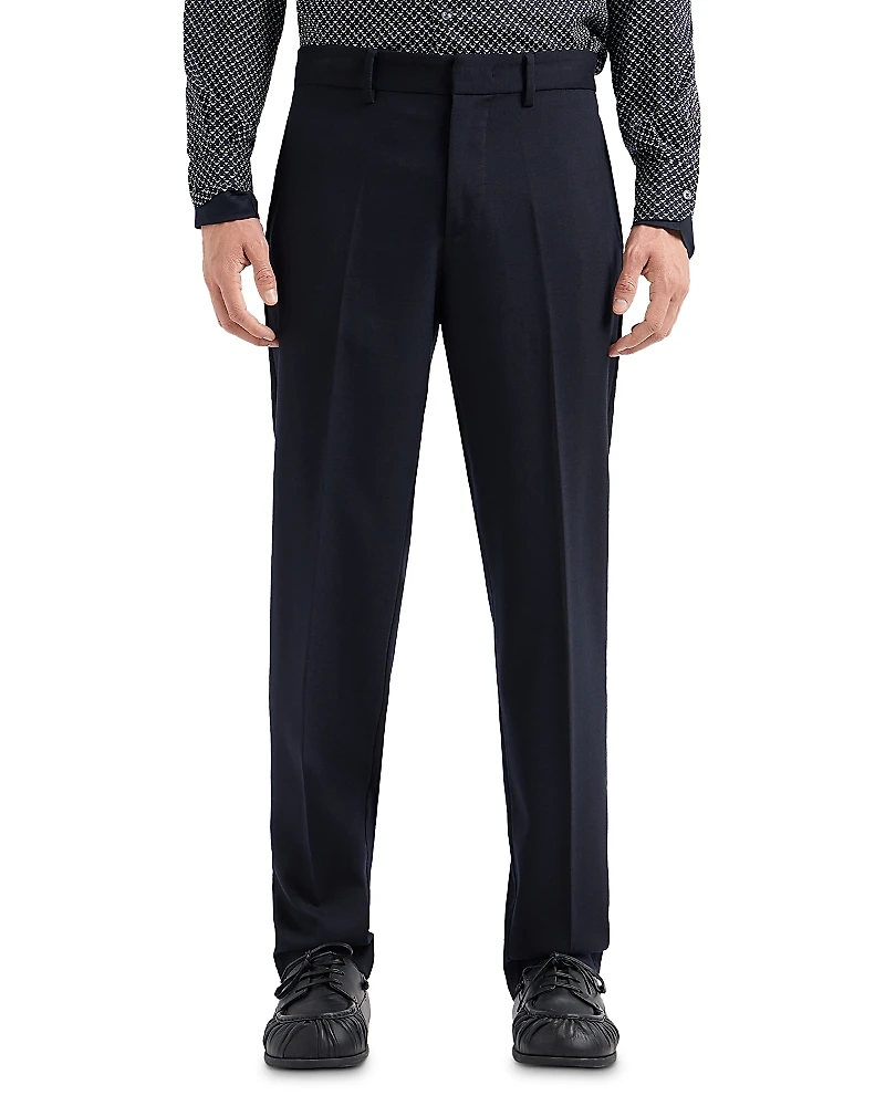 Emporio Armani Bonded Cotton Stretch Regular Fit Pants