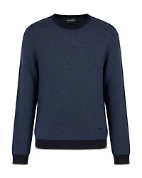 Wool Chevron Jacquard Regular Fit Sweater