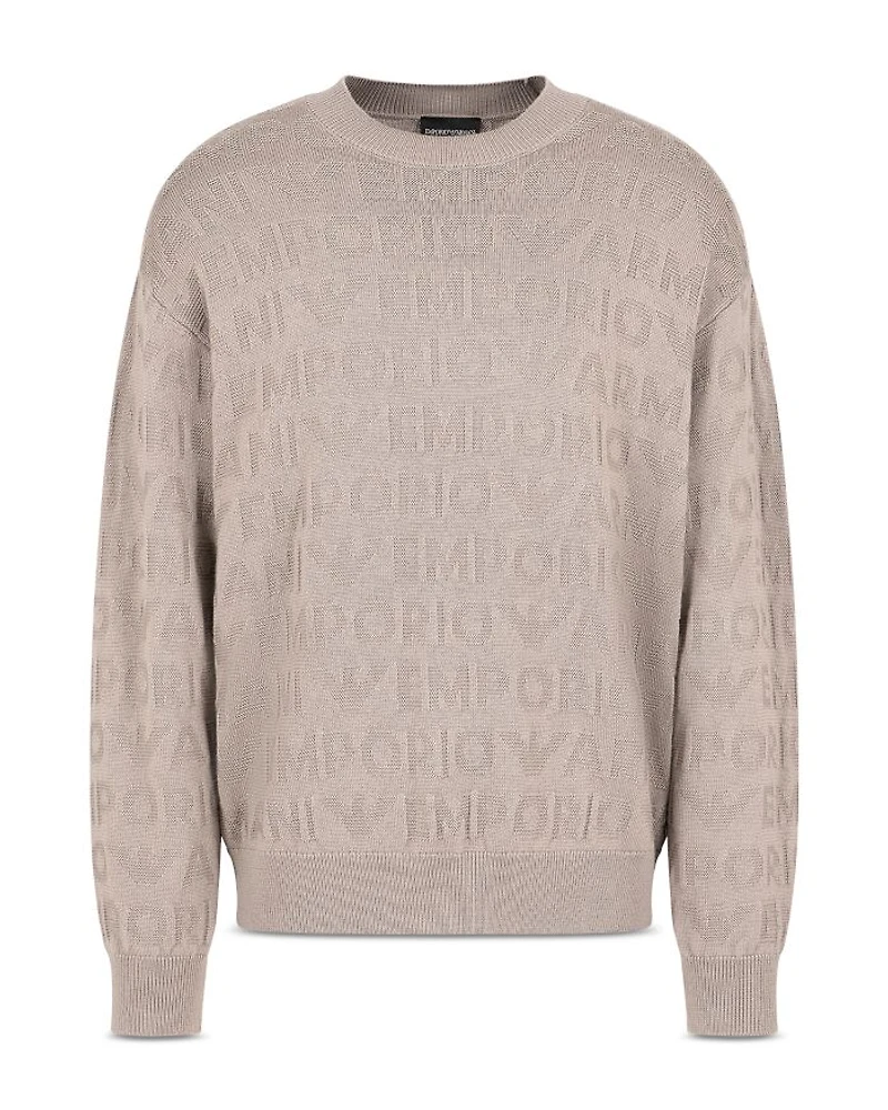 Jacquard Logo Crewneck Sweater