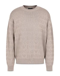 Jacquard Logo Crewneck Sweater