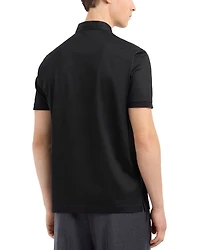 Jersey Knit Regular Fit Band Collar Polo Shirt
