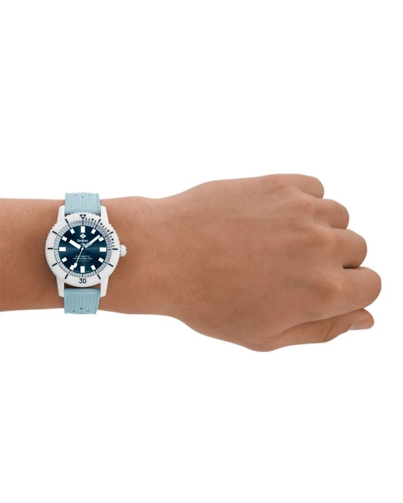 Ceramic Compression Diver Automatic Rubber Strap Watch