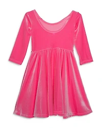 Girls' Girls Twirly Dress Pink Candy Stretch Velvet - Little Kid, Big Kid