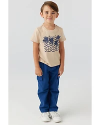 Unisex Marlow Cotton Wavy Palms Graphic Tee - Little Kid, Big Kid