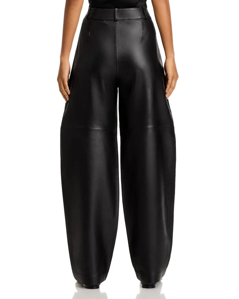 High Waist Leather Balloon Pants