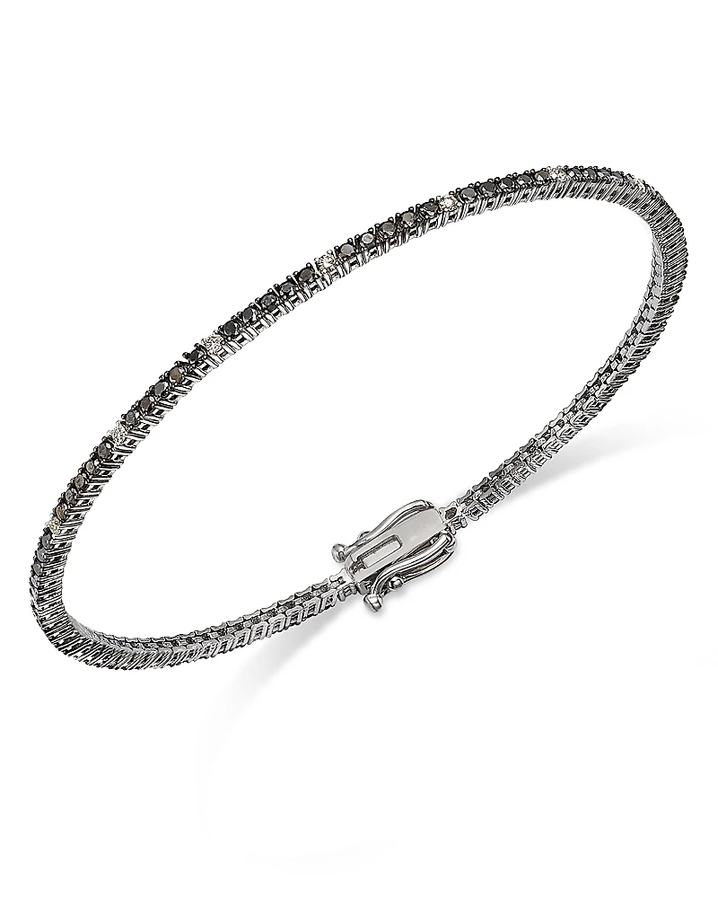 Bloomingdale's Fine Collection Black & White Diamond Tennis Bracelet