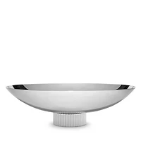 Striations Fruit Bowl, Silver Tone