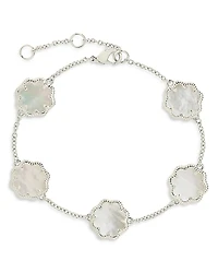 Sterling Forever Rose Petal Station Bracelet