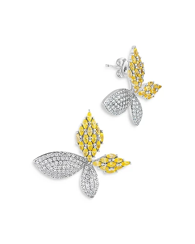 Sterling Forever Heidi Cubic Zirconia Flower Stud Earrings